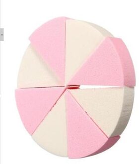 8 Stks/partij Driehoek Vormige Snoep Kleur Zachte Magic Gezicht Reiniging Pad Cosmetische Bladerdeeg Reiniging Spons Wassen Gezicht Makeup Tools Type3
