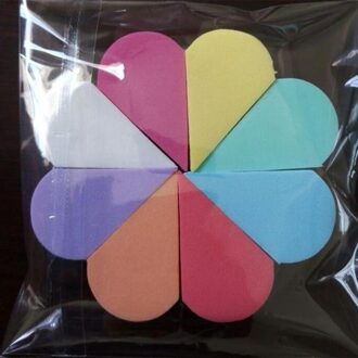 8 Stks/partij Driehoek Vormige Snoep Kleur Zachte Magic Gezicht Reiniging Pad Cosmetische Bladerdeeg Reiniging Spons Wassen Gezicht Makeup Tools Type4