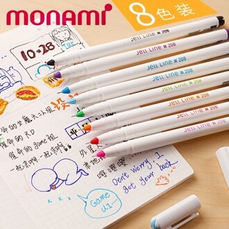 8 stks/partij Kleur micron pen Haak Liner sketch markers Tekening Waterdicht Art Supplies Manga Comic Handschrift Borstel Pen