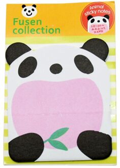 8 Stks/partij Leuke Panda Zelfklevende Memo Pad Cartoon Dier Papier Post Het Sticky Notes Bladwijzer Briefpapier Post -It Notes zwart
