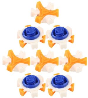 8 Stks/partij Rubber Golf Spikes Achthoekige Nail Schoen Spikes Vervanging Accessoires Golf Training Aids Blauw + Geel