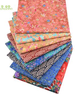 8 Stks/partij, Twill Katoen Stof Patchwork Bronzing Tissue Doek Fat Quarter Bundel Van Handgemaakte Diy Quilten Naaien Textiel Materiaal