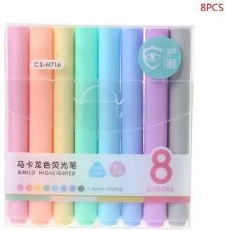 8 Stks/set Creatieve Fluorescerende Markeerstift Potlood Candy Kleur Tekening Marker