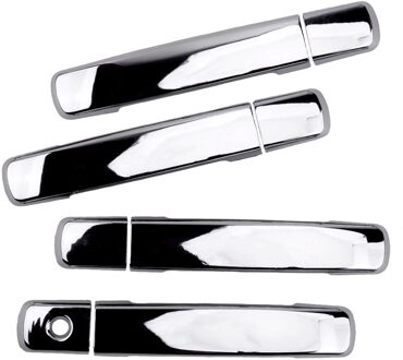 8 Stks/set Exterieur Side Deurgreep Cover Trim Fit Voor Nissan Frontier 2005 2006 2007 (noord-amerika) abs Zilver