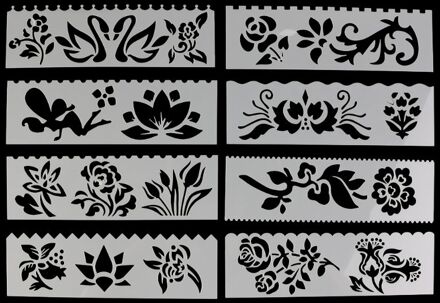 8 Stks/set Kids Plastic Tekening Sjabloon Heersers Stencils Diy Schilderen Diy Maken School Supply Gereedschap Craft