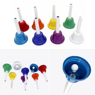 8 Stks/set Kind Kids Instrument Vroege Onderwijs Blokkeren 8-Note Musical Speelgoed Hand Bell