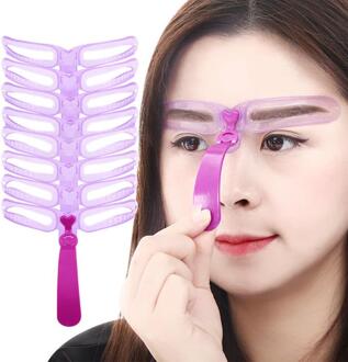 8 Stks/set Make-Up Wenkbrauw Stencils Professionele Schoonheid Cosmetische Tools Grooming Wenkbrauw Tekening Shaper Template Kit Wenkbrauw Templat