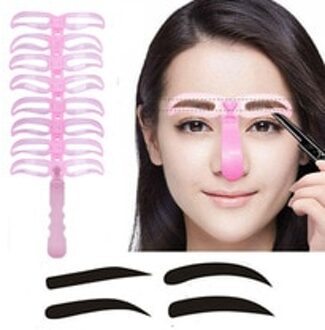8 Stks/set Mode Wenkbrauw Stencils Verschillende Wenkbrauw Shaper Model Make-Up Beauty Tool Nuttig Wenkbrauw Tekening Guide Template AC067
