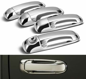 8 Stks/set Plastic 4 Deurklink Covers Voor Dodge Ram 1500 2500 3500 4500 5500 2002 2003 2004 2005 2006 2007 zilver