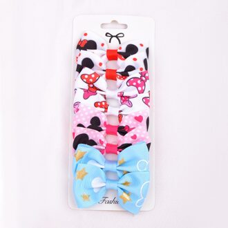 8 Stks/set Print Grosgrain Lint Haarelastiekjes Clips Kleine Bogen Voor Kinderen Meisjes Hoofddeksels Diy Kids Haaraccessoires Beste 2