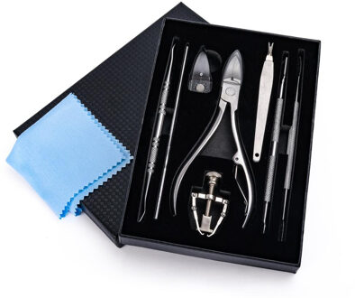 8 Stks/set Professionele Pedicure Gereedschap Ingegroeide Teennagel Gereedschap Kit Nail Care Ingegroeide Teennagel Verwijdering Correctie Clippers Voetverzorging