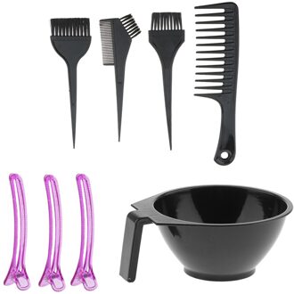8 Stks/set Salon Haarkleuring Verven Tint Gereedschap Sets Mixing Bowl Brush Kappers Hair Care & Styling Accessoires