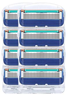 8 Stks/set Scheermesjes Voor Mannen 5 Layer Gezichtsverzorging Scheerapparaat Cassettes Scheren Blades
