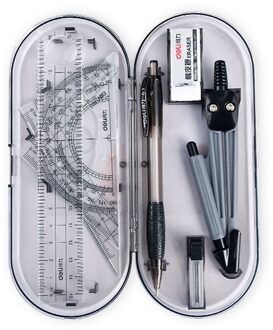 8 Stks/set Student Geometry Gradenboog Heerser Tekening Pak School Kompassen Set Math Gum Voor Studenten Kantoorbenodigdheden