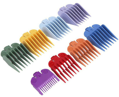 8 Stks/set Universele Tondeuse Limiet Kam Kleurrijke Gids Kam Meerdere Maten Metalen Limited Kammen Tondeuse Snijgereedschap