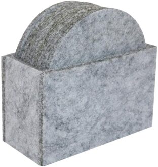 8 Stks/set Vilt Hittebestendige Onderzetters Absorberende Costers Drink Cup Mat Cup Servies Met Holder Antislip Voor Thuis en Keuken LGY