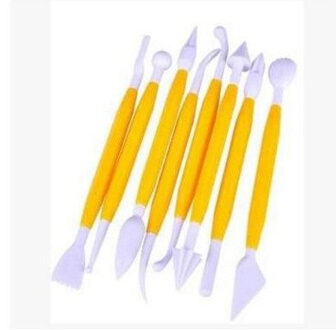 8 stks/sets Fondant Bakken Gebruiksvoorwerp Carving Gereedschap Fondant Cakevorm Cake Beitel Vormgeven Pen