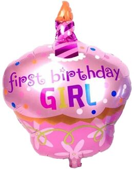 8 STKS Verjaardagskaars Taart Folie Ballonnen Folie Cartoon 1st Geboren Baby Verjaardag Ballonnen Globos voor Verjaardagspartij Girl