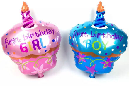 8 STKS Verjaardagskaars Taart Folie Ballonnen Folie Cartoon 1st Geboren Baby Verjaardag Ballonnen Globos voor Verjaardagspartij mengen