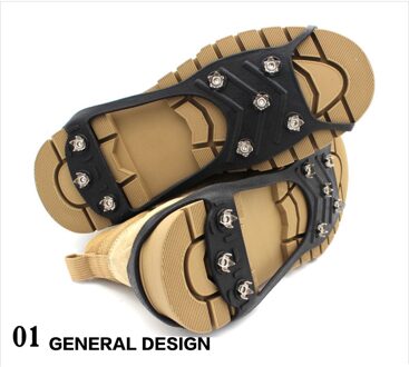 8 Studs Anti-Slip Schoen Spikes Stijgijzers Anti-Ijs Op Schoenen Slip Grips Traction Cleats Spikes Stijgijzers Ramponi ice Gripper #30 B