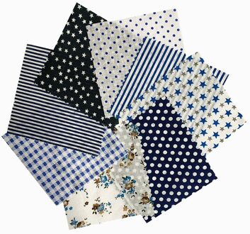 8 Stuks 25*25Cm Bedrukt Katoen Stoffen Ster Streep Ambachten Doek Stof Voor Naaien Quilten Handwerken Diy Handgemaakte accessoires Cadeau 1