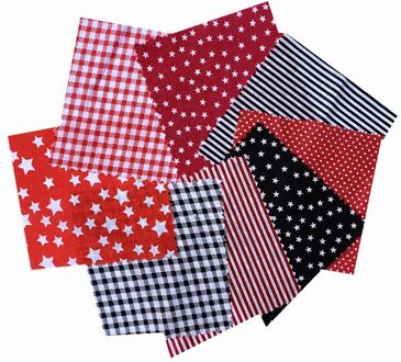8 Stuks 25*25Cm Bedrukt Katoen Stoffen Ster Streep Ambachten Doek Stof Voor Naaien Quilten Handwerken Diy Handgemaakte accessoires Cadeau 4
