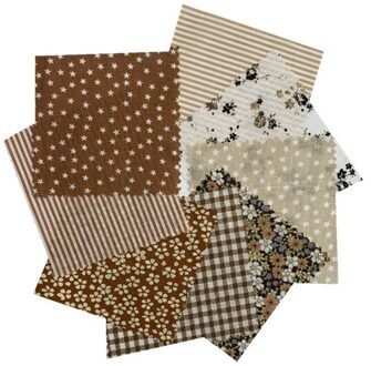 8 Stuks 25*25Cm Bedrukt Katoen Stoffen Ster Streep Ambachten Doek Stof Voor Naaien Quilten Handwerken Diy Handgemaakte accessoires Cadeau