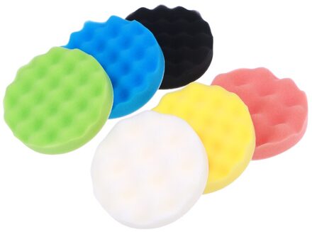 8 Stuks 5 Inch Buffing Spons Polijsten Pad Zelfklevende Schijf Wol Disc Polijsten Wax Schuren Pad Kit Voor auto zoals getoond 2