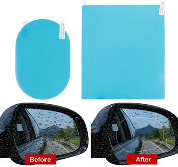 8 Stuks Auto Achteruitkijkspiegel Bescherming Film Anti Mist Regen Venster Clear Regendicht Spiegel Beschermende Zachte Film Auto Accessoires