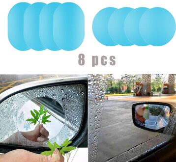 8 Stuks Auto Achteruitkijkspiegel Film Waterdicht Anti Fog Ontspiegeld Nano Coating Auto Achteruitkijkspiegel Beschermfolie