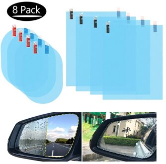 8 Stuks Auto Auto Venster Achteruitkijkspiegel Beschermende Clear Film Anti-Fog Water Regendicht Rear View Side Spiegels Zachte film Accessoires