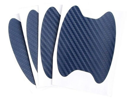 8 stuks Auto Bescherming Handvat Film Universele Onzichtbare Auto Deur Sticker Krassen Slip Cover Auto Bescherming Handvat Film marinier blauw
