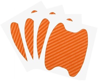 8 stuks Auto Bescherming Handvat Film Universele Onzichtbare Auto Deur Sticker Krassen Slip Cover Auto Bescherming Handvat Film Oranje