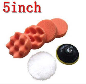 8 Stuks Auto Waxen Spons Auto Polijstmachine Bruto Polish Pad Buffer Wassende Buffing Polijsten Spons Pads Auto Spons Mat 8stk 5duim