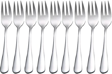 8 Stuks Fruit Vork 304 Rvs Kleurrijke Cake Vorken Zwarte Goud Thee Vork Servies Set Hotel Party Restaurant Benodigdheden # T2P