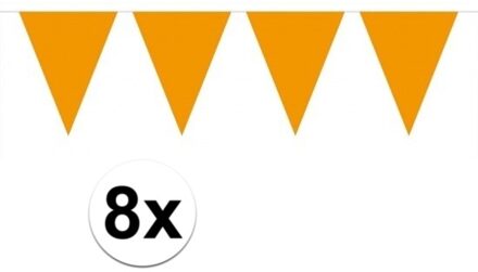 8 stuks groot formaat oranje slingers