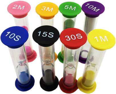 8 Stuks Kleurrijke Zandloper Voor Bureau Thuis Decor Ontspanning Speelgoed