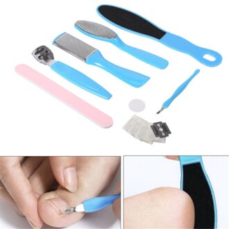 8 Stuks Nail Voetverzorging Gereedschap Foot File Dead Set Hard Cal Skin Remover Schraper Pedicure Rasp Gereedschap Draagbare cuticle Pusher