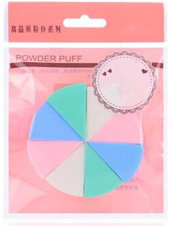 8 Stuks Pack Driehoek Vormige Snoep Kleur Zachte Gezicht Cleaning Pad Puff Puff Cosmetische Schone Spons Wassen Gezicht Make-Up Spons 1 zak