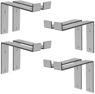 8 stuks plankbeugel 20x4x14,5cm grijs gemaakt van metaal, 8 inch plankbeugels, industriële plankbeugels,