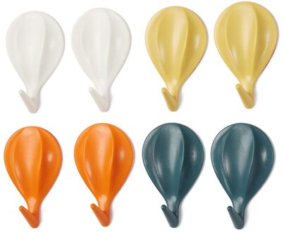 8 Stuks Plastic Handdoek Haken Nordic Wanddecoratie Sleutel Horloge Tassen Sieraden Haning Haak Gratis Punch Sub-Deur Muur hanger Rack