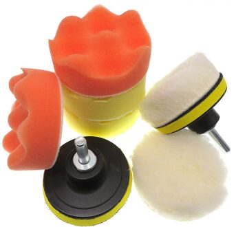 8 Stuks Polijsten Spons Disc 3 Inch Auto Polijsten Wol Pad Set Voor Handboor Voor Auto Polijstmachine Machine Auto care Tools Accessoires