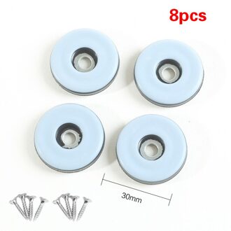 8 Stuks Ronde Vierkante Dikkere Meubels Pads Beschermt Voor Floor Oppervlak Anti Skid Scratch Tafels Been Anti-Slip Pads met Schroeven ronde 30mm