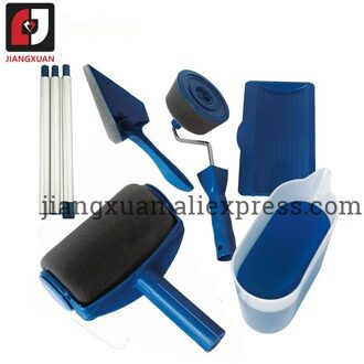 8 stuks Set Verf Roller Combinatie Gereedschap Multifunctionele Huishoudelijke Verf Roller Borstel Gereedschap Set Gebruiken om Muur Decor