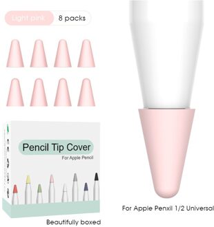 8 Stuks Silicone Beschermende Vervanging Tip Case Nib Cover Skin Accessoire Case Voor Apple Potlood 1st 2nd Stylus Touchscreen pen 01