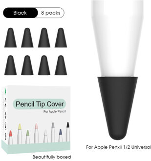 8 Stuks Silicone Beschermende Vervanging Tip Case Nib Cover Skin Accessoire Case Voor Apple Potlood 1st 2nd Stylus Touchscreen pen 03