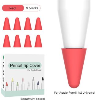 8 Stuks Silicone Beschermende Vervanging Tip Case Nib Cover Skin Accessoire Case Voor Apple Potlood 1st 2nd Stylus Touchscreen pen 04