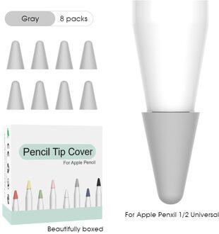 8 Stuks Silicone Beschermende Vervanging Tip Case Nib Cover Skin Accessoire Case Voor Apple Potlood 1st 2nd Stylus Touchscreen pen 05