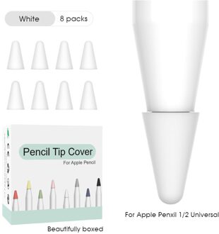 8 Stuks Silicone Beschermende Vervanging Tip Case Nib Cover Skin Accessoire Case Voor Apple Potlood 1st 2nd Stylus Touchscreen pen 07