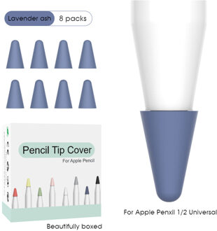 8 Stuks Silicone Beschermende Vervanging Tip Case Nib Cover Skin Accessoire Case Voor Apple Potlood 1st 2nd Stylus Touchscreen pen 08